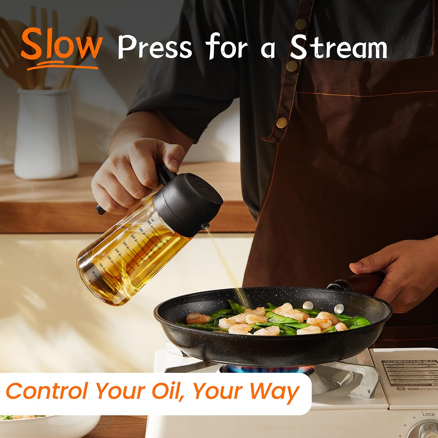 TrendPlain 16oz/470ml Glass Olive Oil Sprayer Cooking gallery image 3