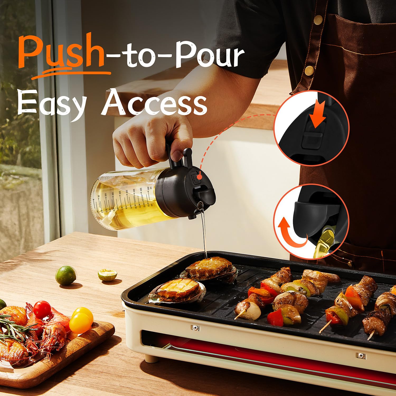 TrendPlain 16oz/470ml Glass Olive Oil Sprayer Cooking gallery image 4