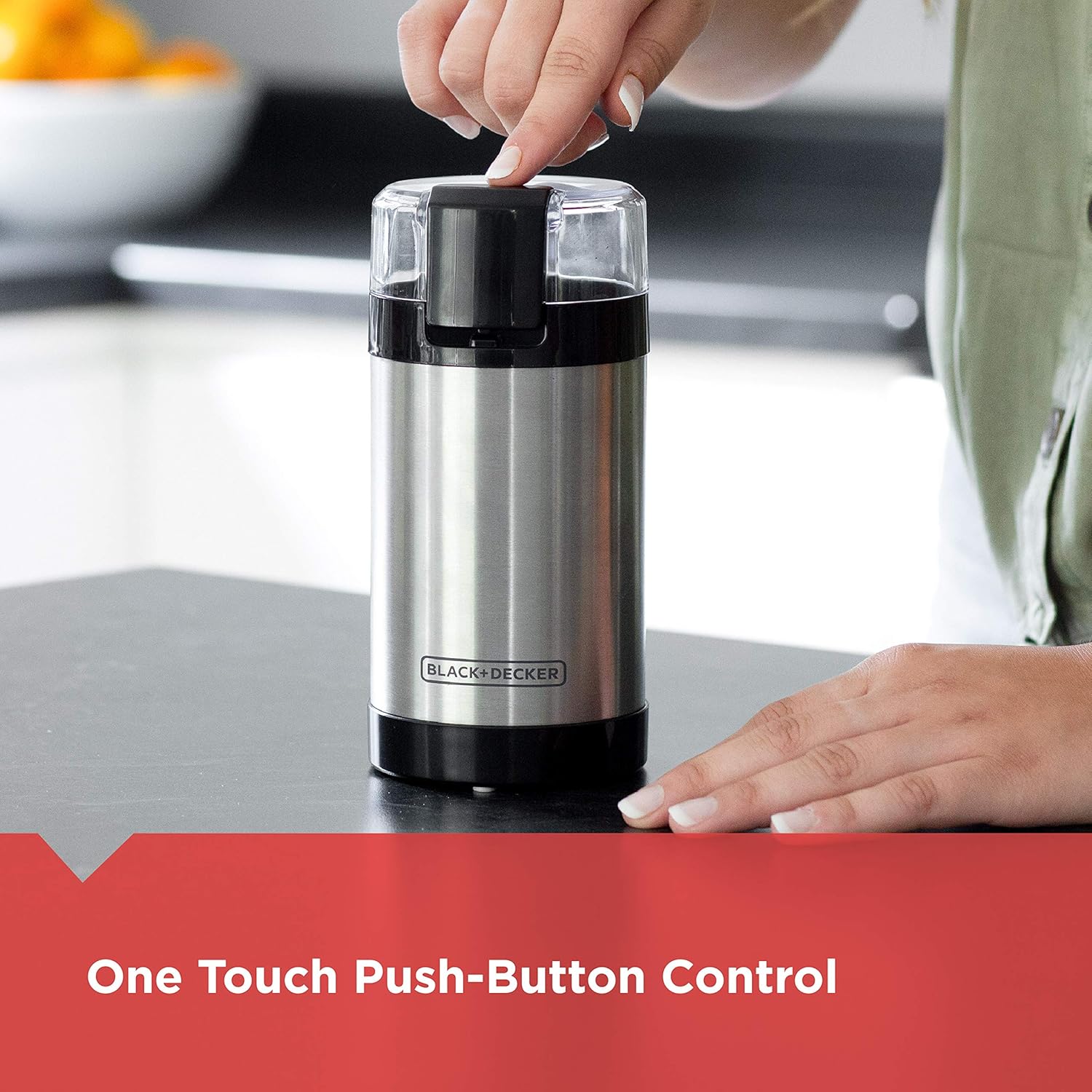 BLACK+DECKER One Touch Coffee Grinder 2/3 Cup gallery image 5